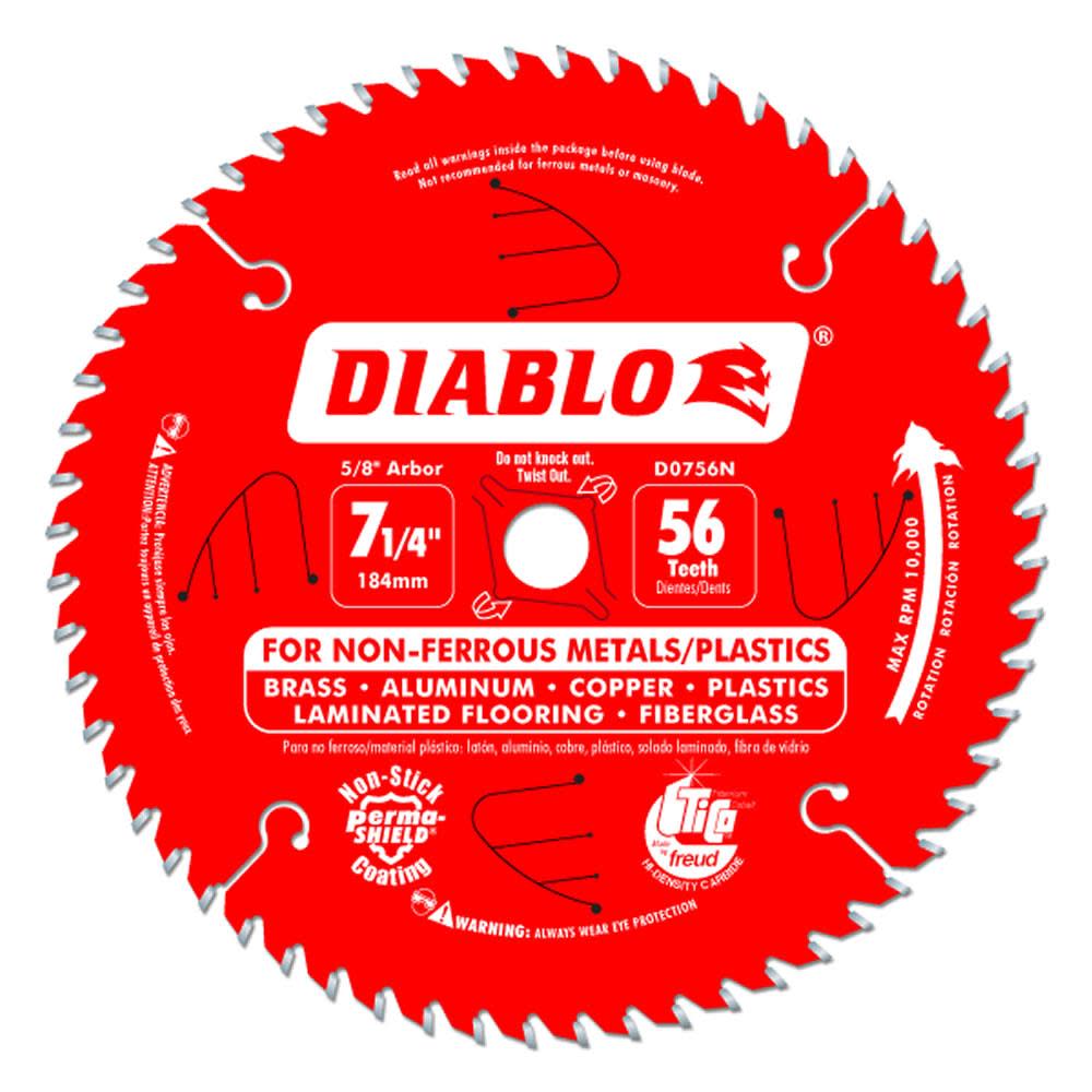 

Diablo Tools 7-1/4 in. x 56 Tooth Carbide Circular Saw Blade
