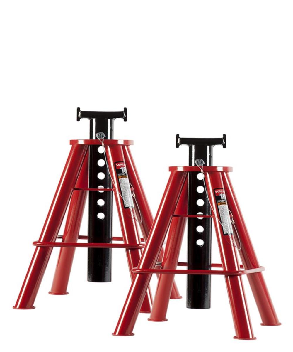 10 Ton Medium Height Pin Type Jack Stands (Pair)