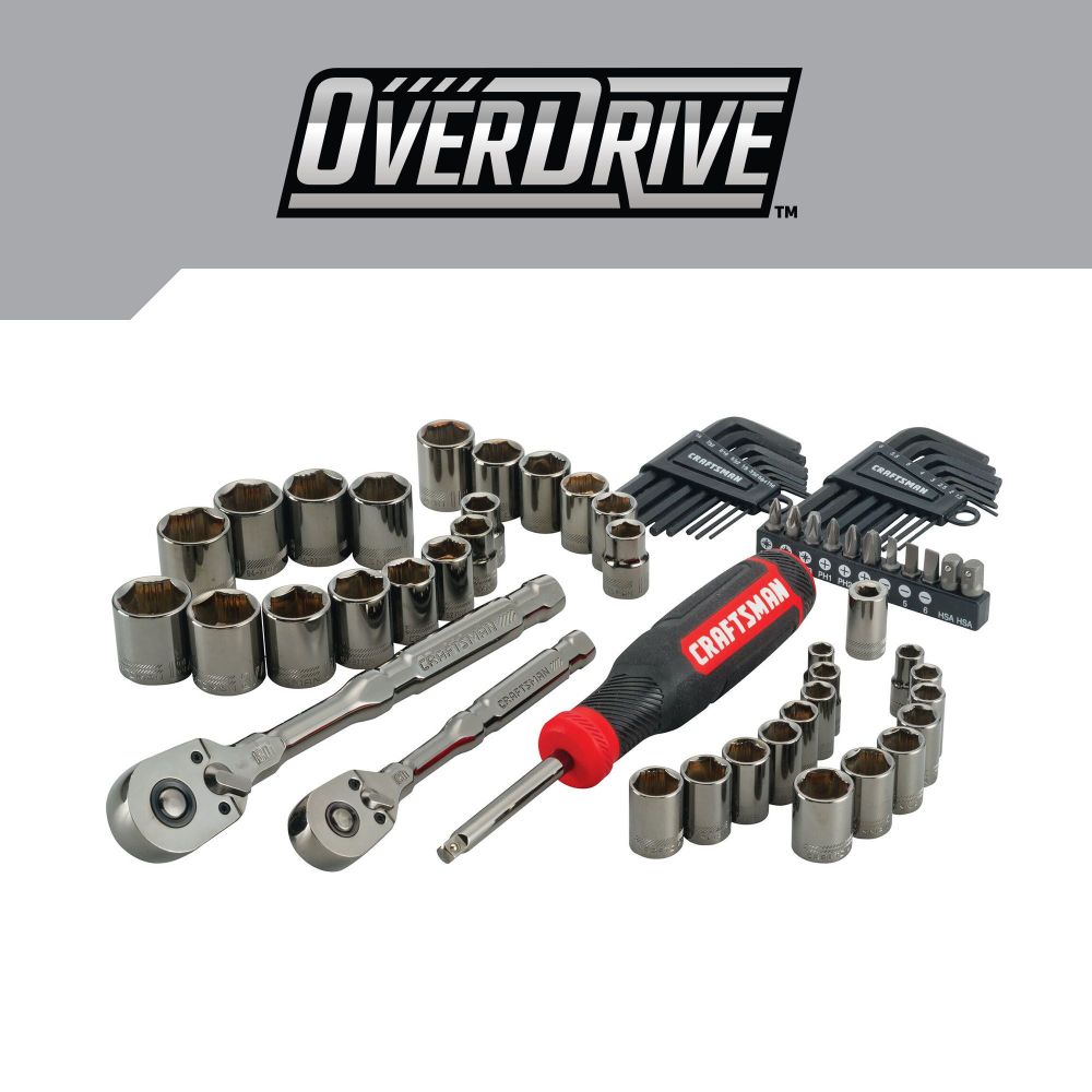 CRAFTSMAN OVERDRIVE Mechanics Tool Set, 64 Pieces CMMT99064
