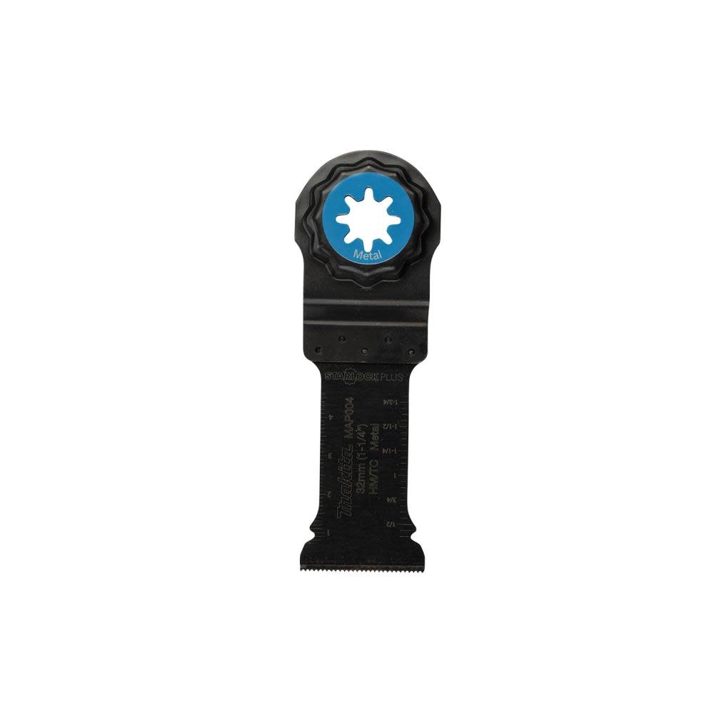 

Makita StarlockPlus Oscillating Multi Tool 1 1/4" Hard Metal with Tungsten Carbide Teeth Plunge Cut Blade for Metal Cutting