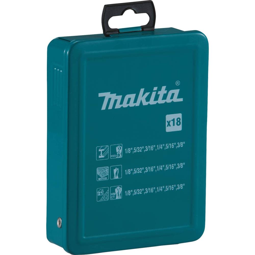 Makita D-59178 18 Pc Assorted Drill Bit Set Makita D-59178 18 Pc Assorted Drill Bit Set