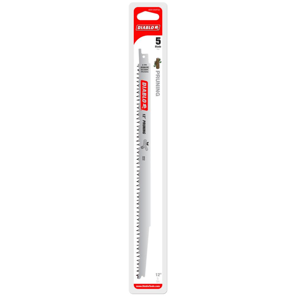 

Diablo Tools 12 In. fleam Ground Recip Blade for Pruning (5 pk)