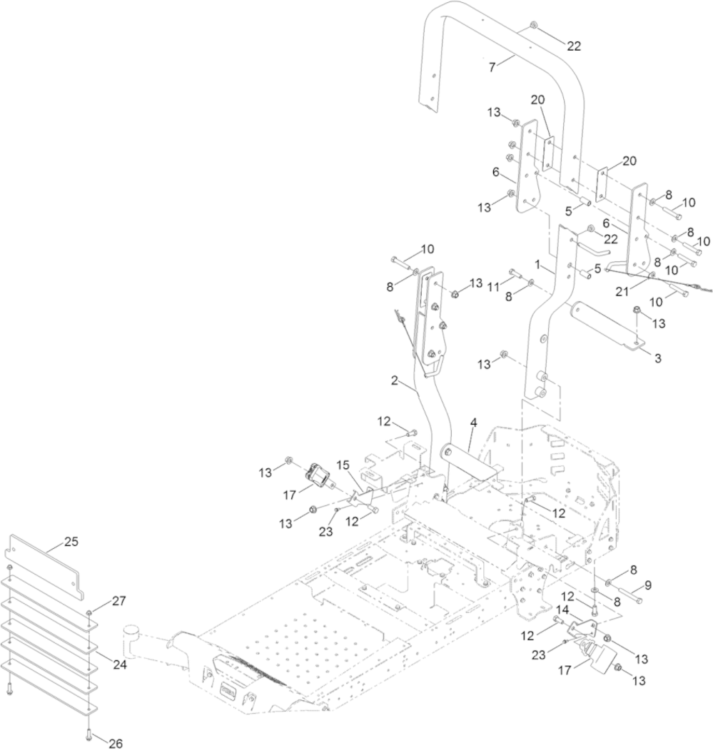 Roll-Over Protection System Kit for TimeCutter HD Zero-Turn Riding Mower