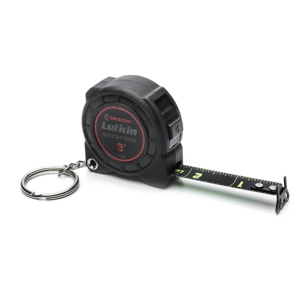 

Crescent Lufkin 1/2" x 8' Shockforce Nite Eye Tape Measure Key Chain
