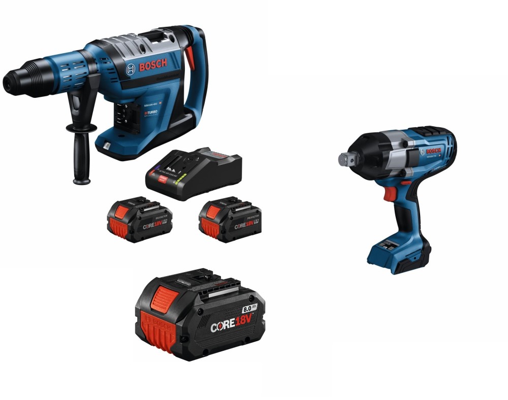 Bosch 18V 2 Tool Combo Kit Bundle GBH18V45CK24GDS770 from BOSCH