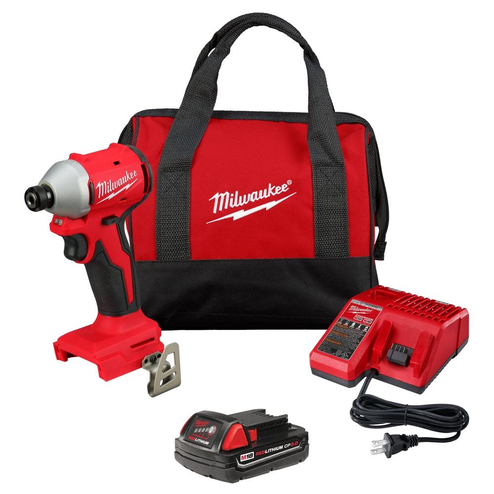 Milwaukee M18 Compact 1/4 in Hex Impact Driver Kit 3650-21P - Acme  
