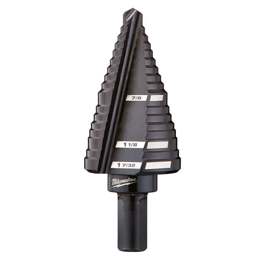 

Milwaukee #11 Step Drill Bit 7/8 in. to 1-7/32 in.