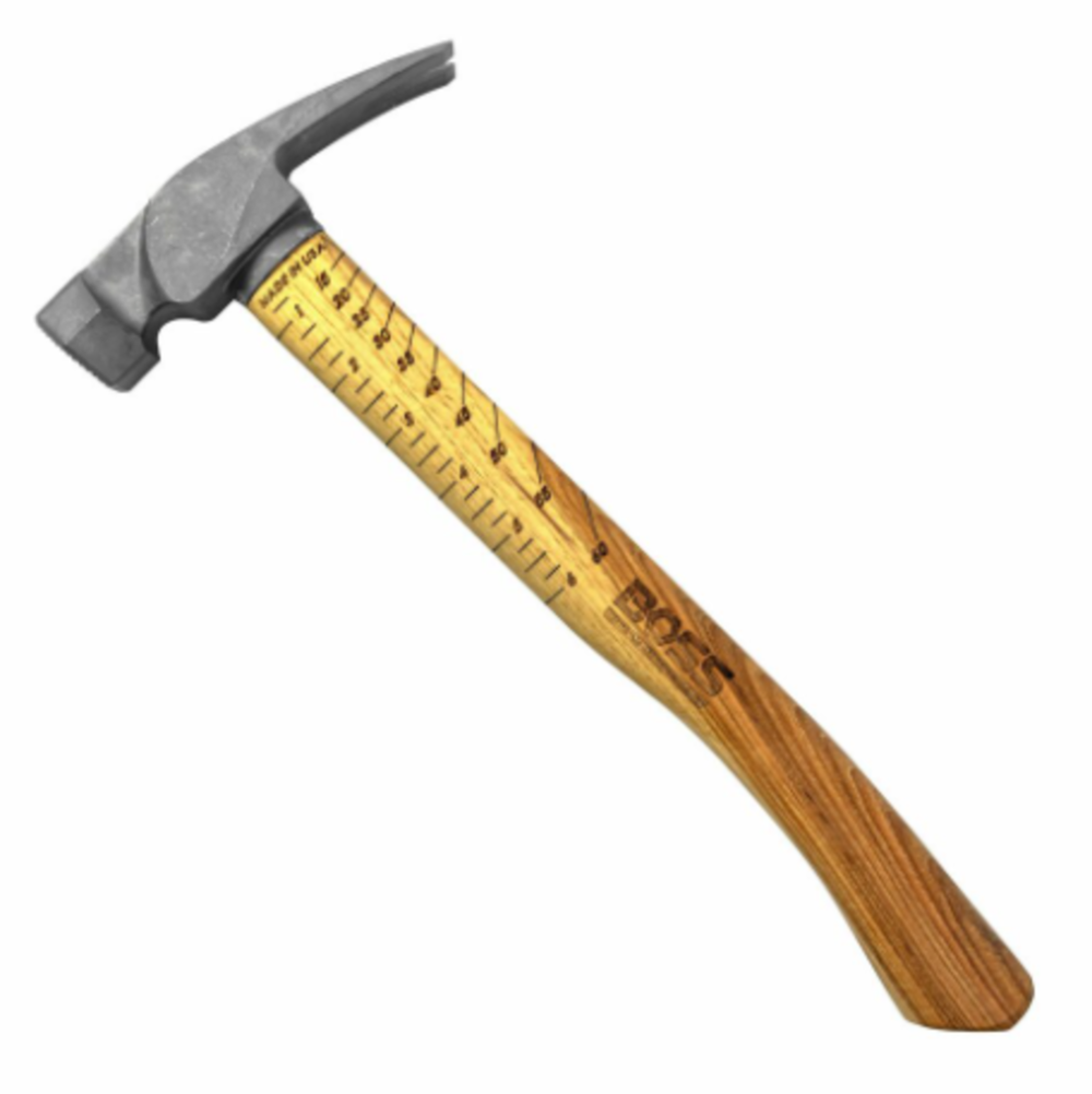 

Boss Hammers Titanium Hickory Handle Milled Hammer 16oz
