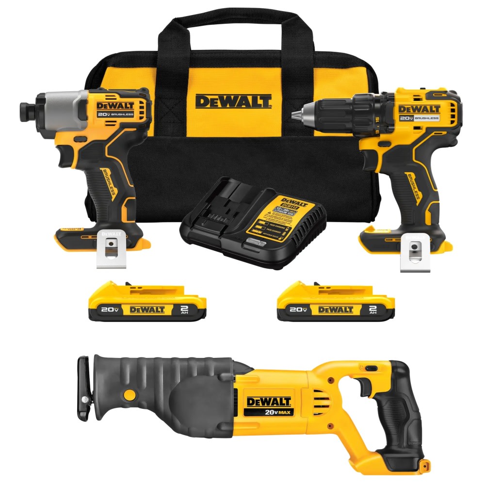 DEWALT 20V Max 2 Tool Combo Kit and Reciprocating Saw Bundle