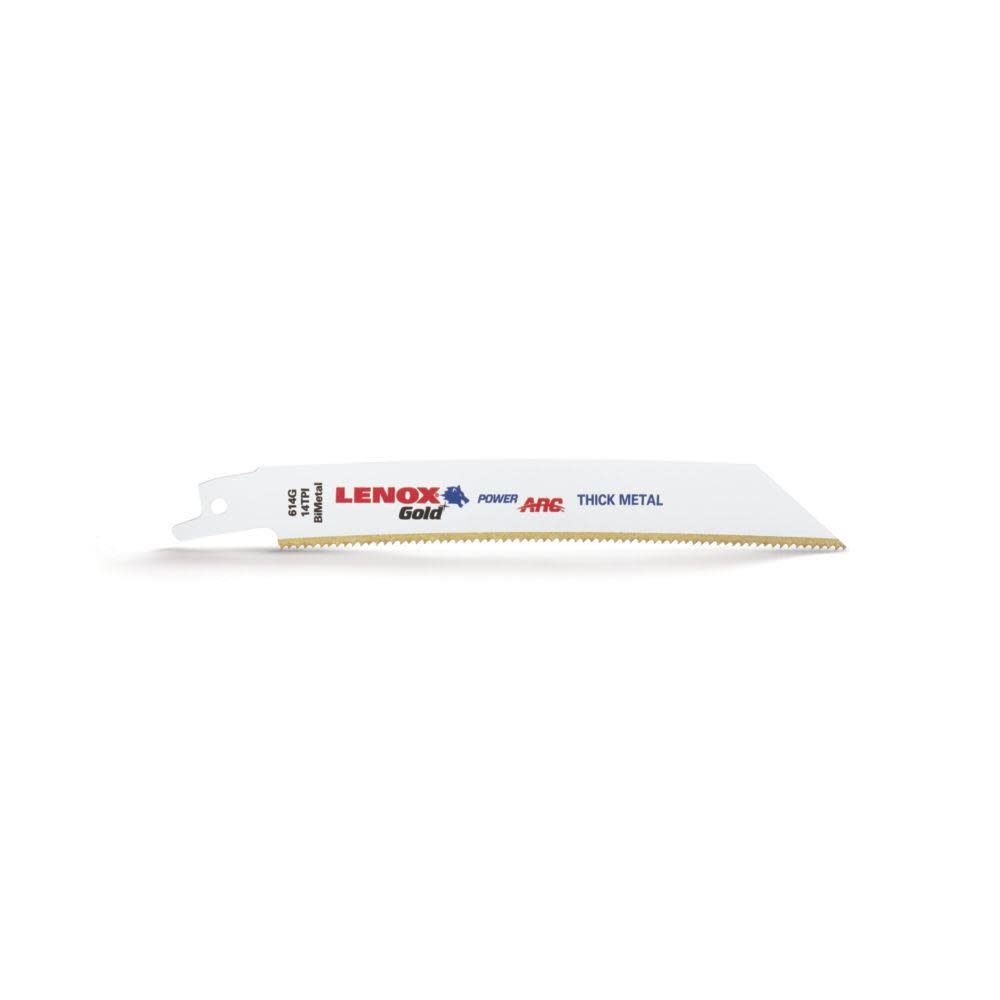 

Lenox 6 In. 14 TPI Gold Power Arc Curved Reciprocating Saw Blade 25 pk.