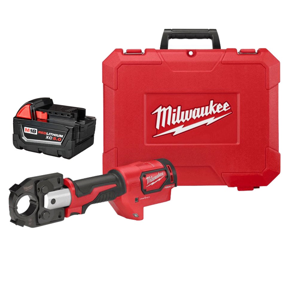 Milwaukee M18 FORCE LOGIC 600 MCM Crimper & M18 REDLITHIUM XC 5.0