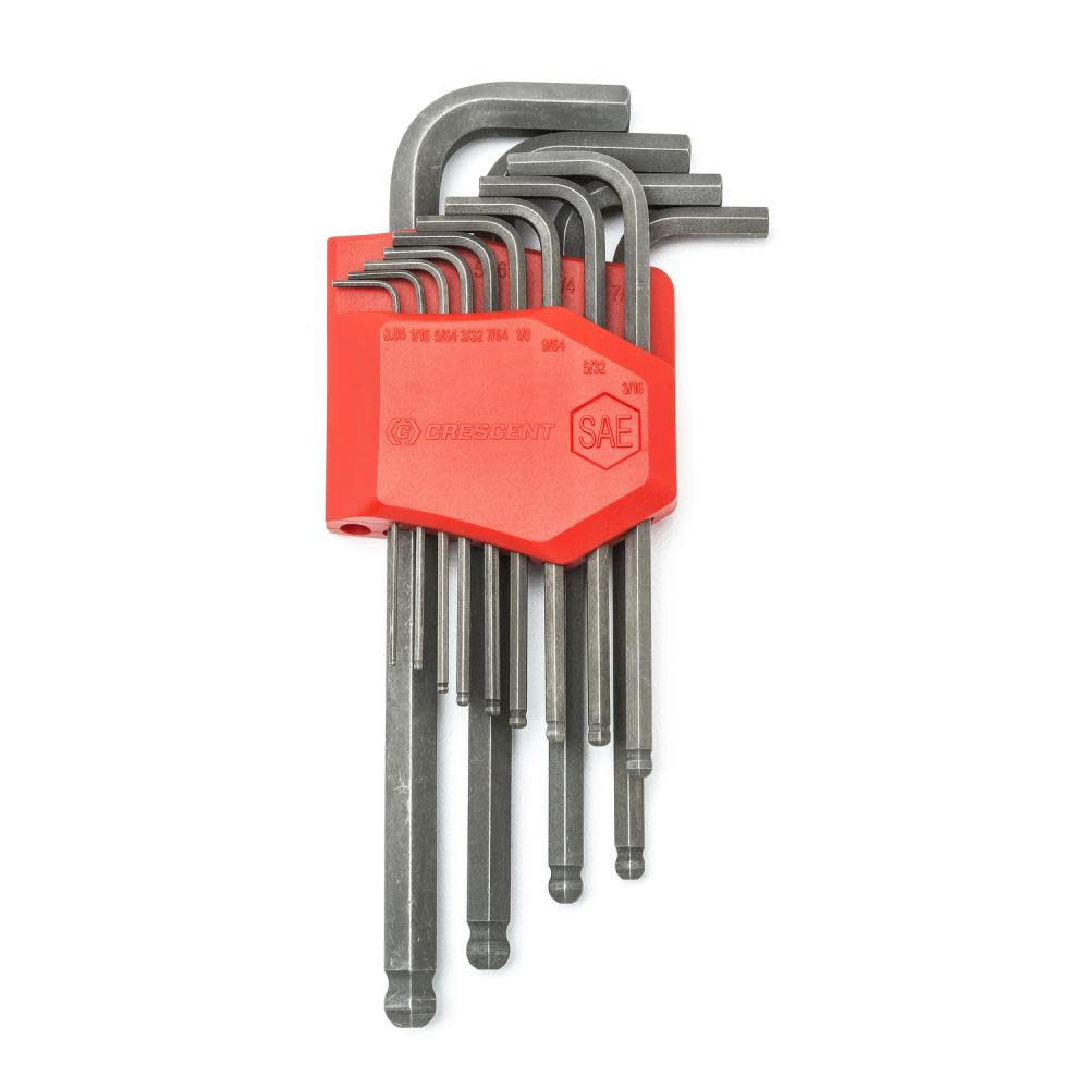 Crescent Hex Key Set 13 Pc. Long Ball End SAE