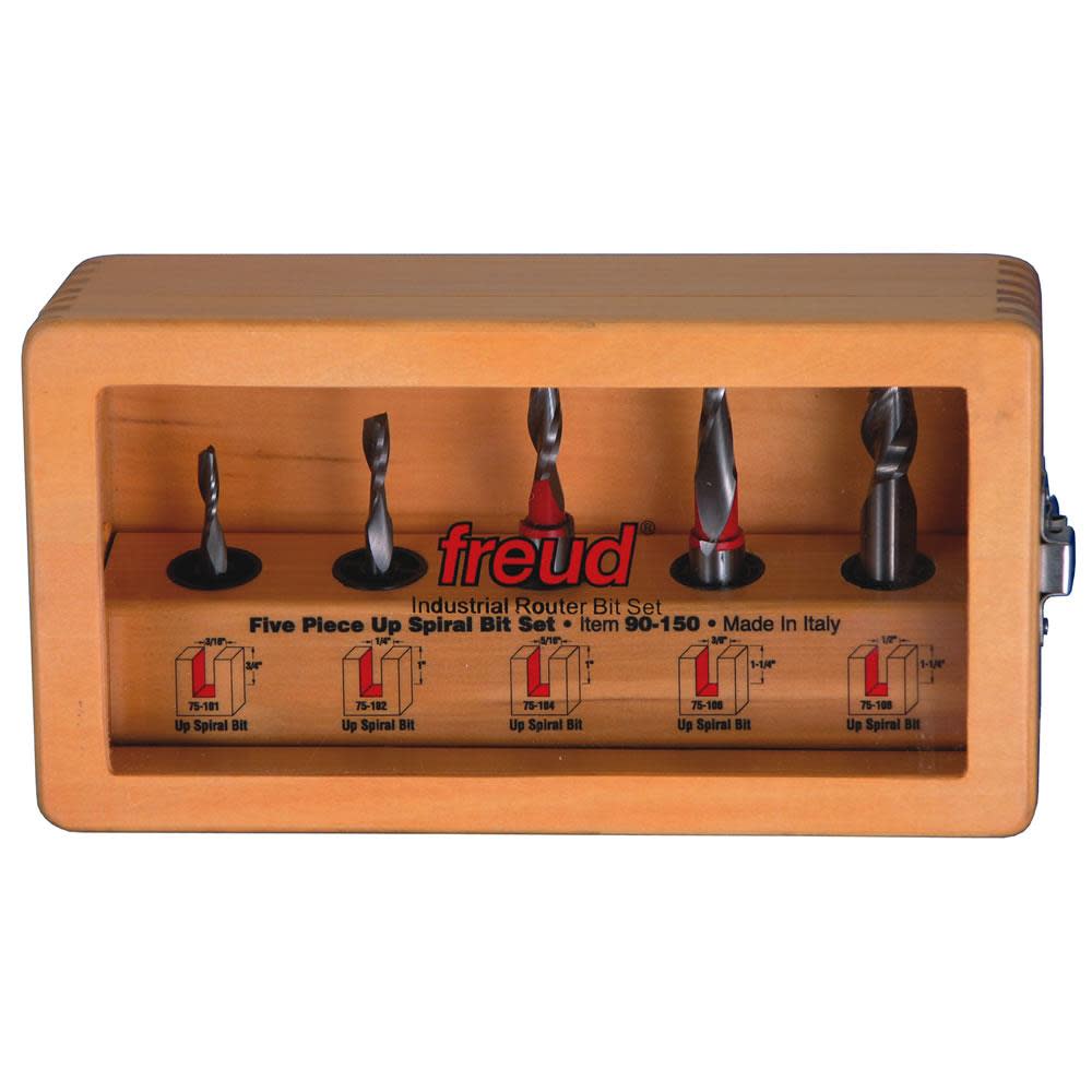 

Freud 5 piece Up Spiral Bit Set