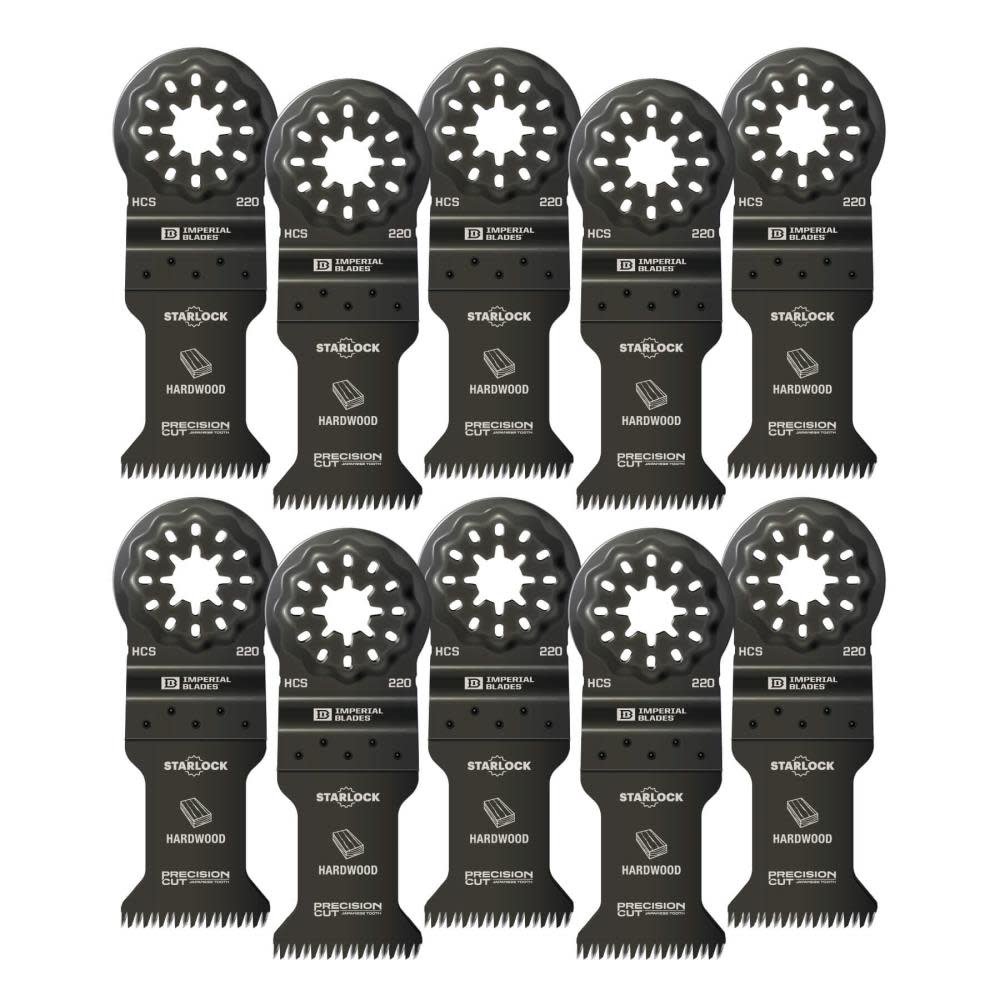 

Imperial Blades IBSL220-10 Starlock 1-3/8" Japanese Tooth Hardwood Blade 10PC
