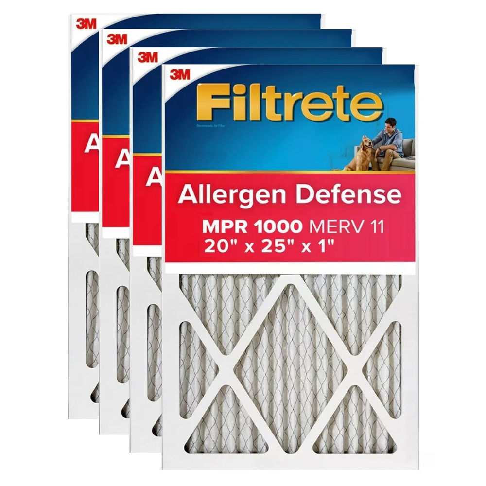 3M Filtrete 20 x 25 x 1-Inch 1000 MPR MERV 11 Allergen Defense Furnace Air Filter, 4-Pack