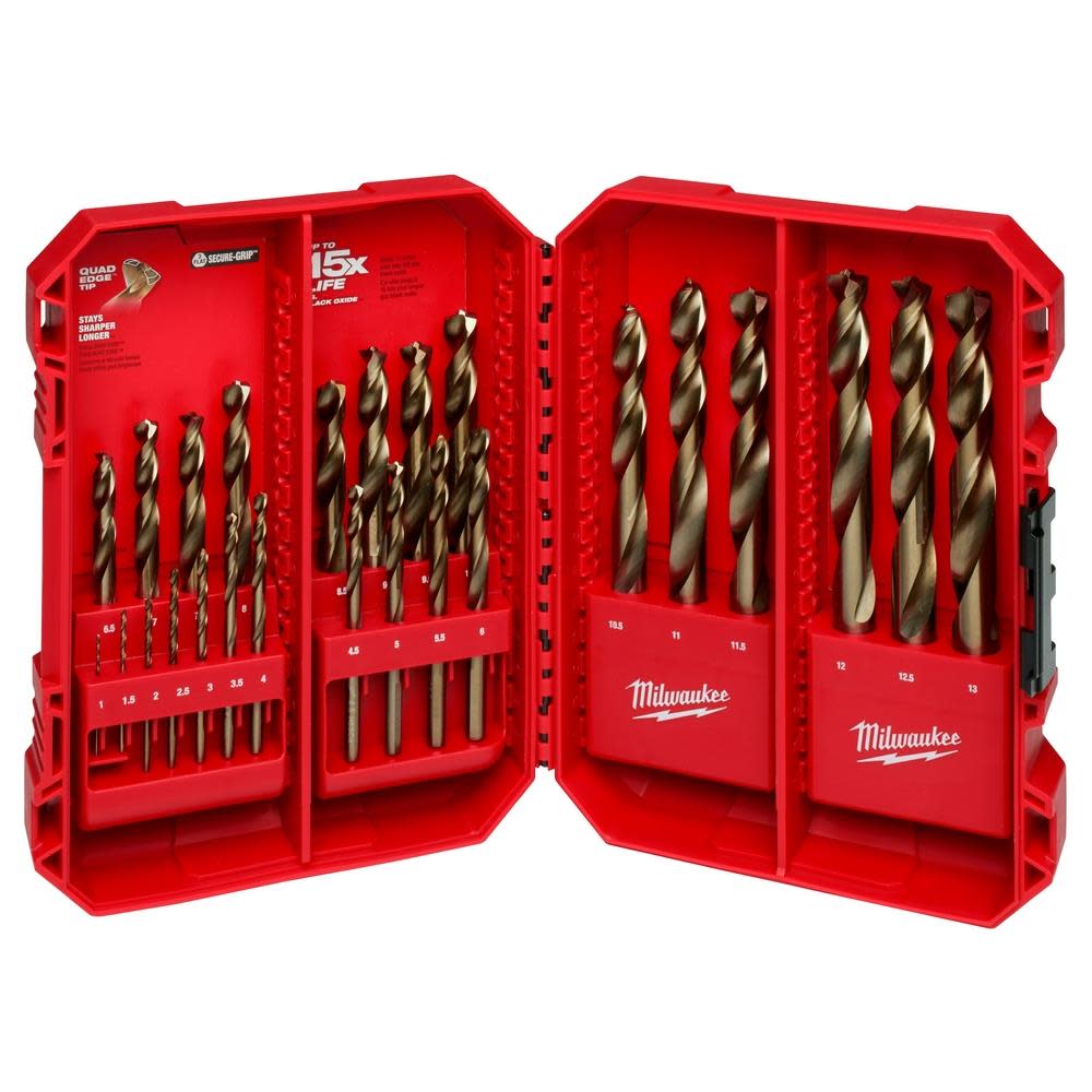 Metric cobalt drill bit set hot sale
