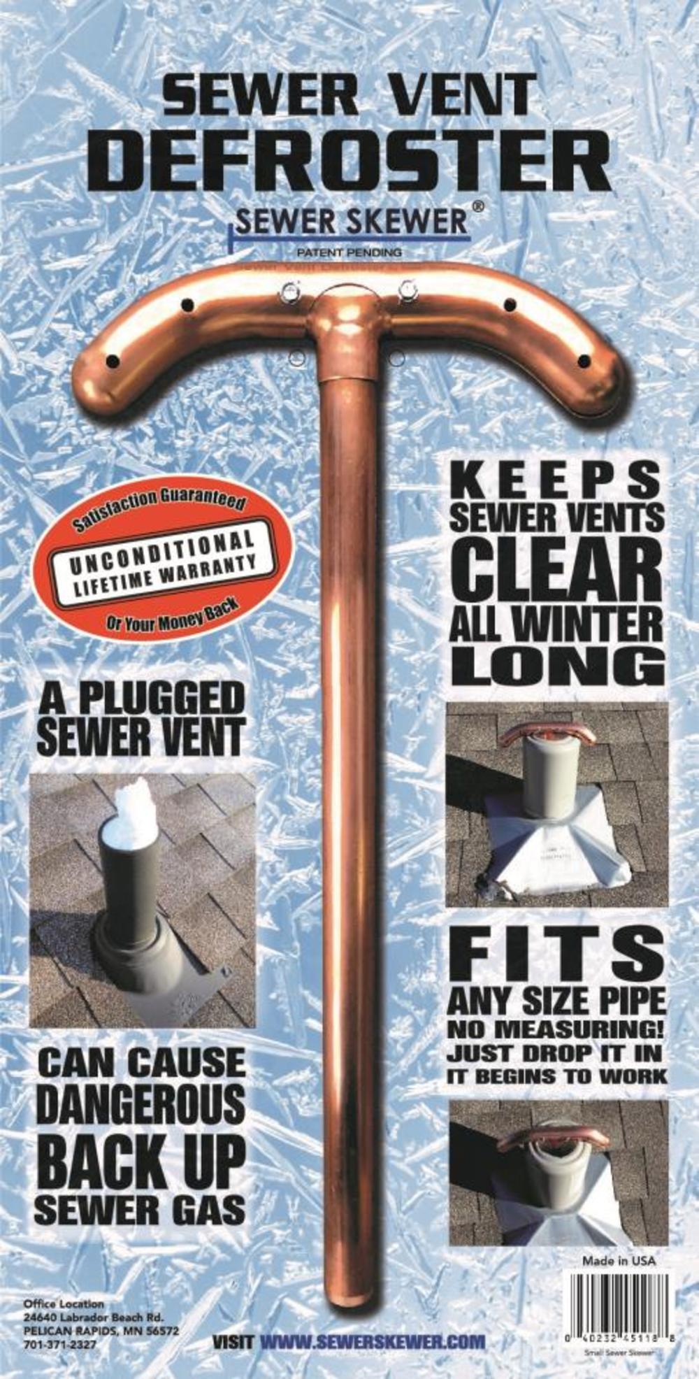 

Sewer Skewer 16" Sewer Vent Defroster