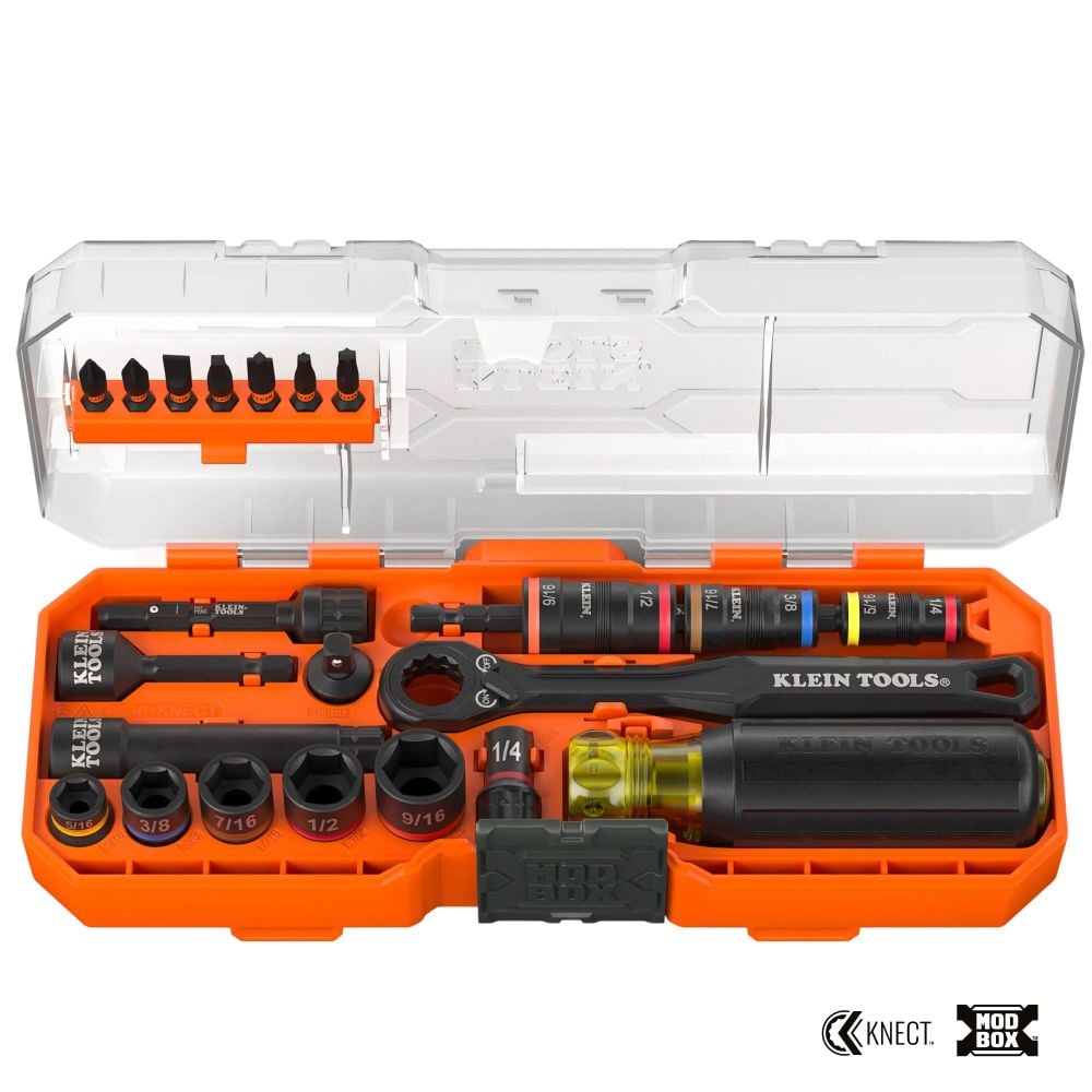 Klein Tools KNECT Pass-Through and Flip Socket Starter Set SAE 23 ...