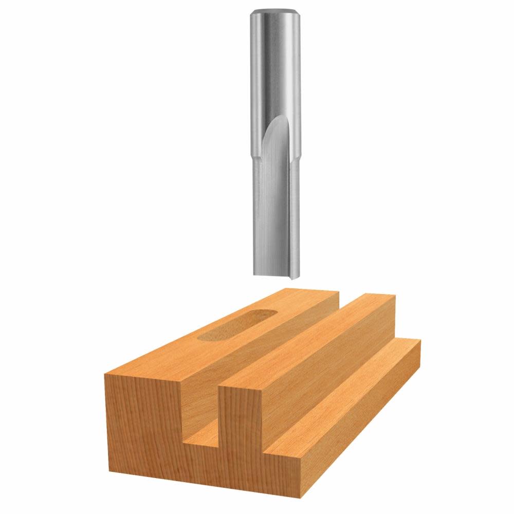 Bosch 1/4 In. x 3/4 In. High Speed Steel 2-Flute Straight Bit