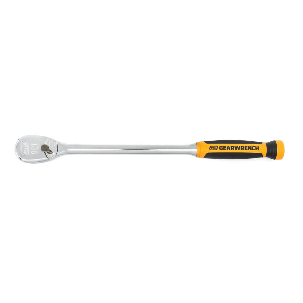 

GEARWRENCH 1/2" Drive 90 Tooth Long Handle Dual Material Teardrop Ratchet 16-1/2"