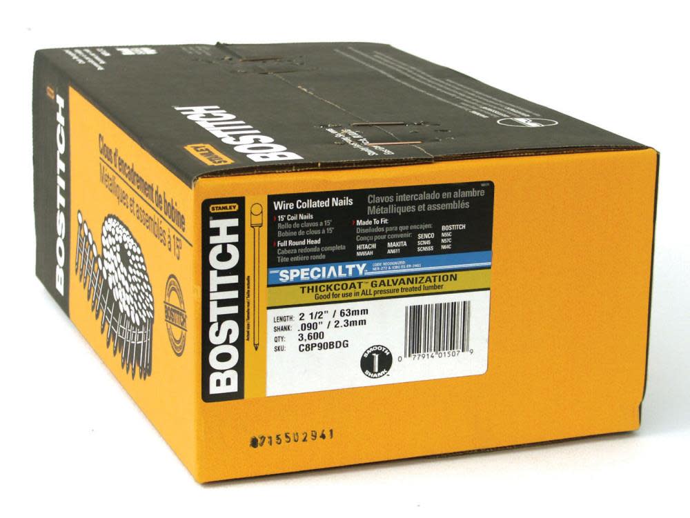 Bostitch 2-1/2 In. x.090 Coil Siding Nail