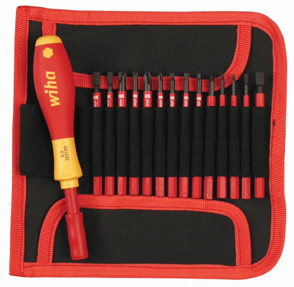 Wiha Insulated SlimLine Interchangeable Blade Set 15 Piece