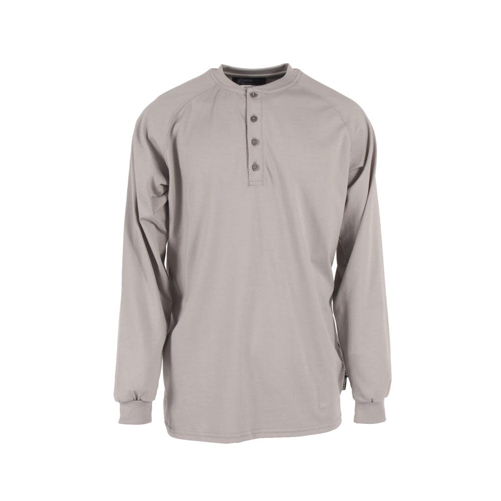 

Neese Fire Resistant Cotton Henley Shirt Gray Large