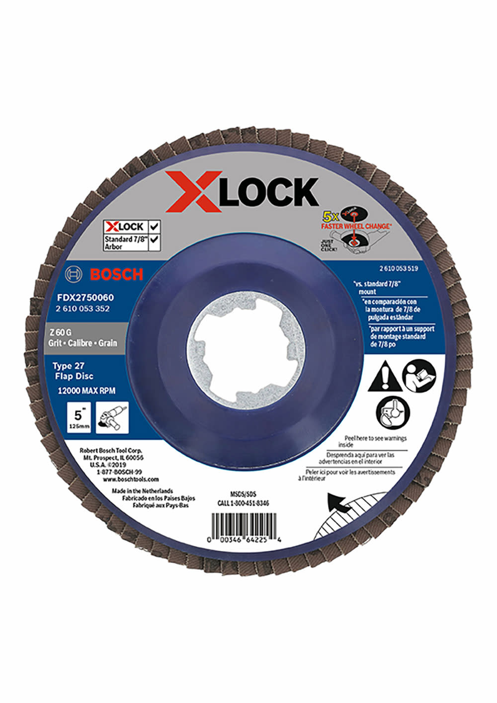 

Bosch X-Lock Flap Discs 5" - 60 grit