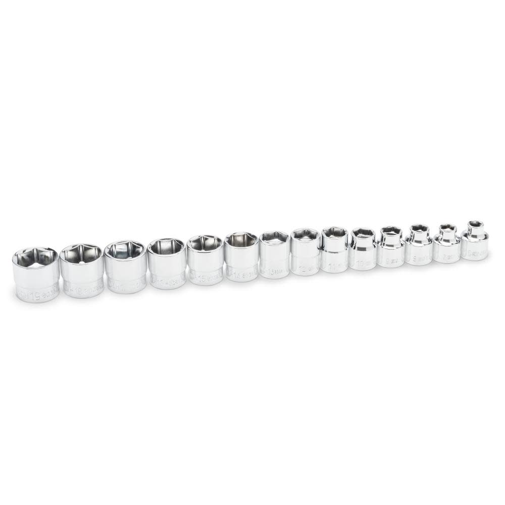 

GEARWRENCH 3/8" Drive 6 Point Stubby Socket Set Metric 14pc