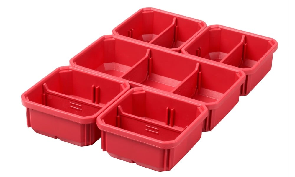Milwaukee PACKOUT Low Profile Compact Organizer Bin Set 5 Pieces