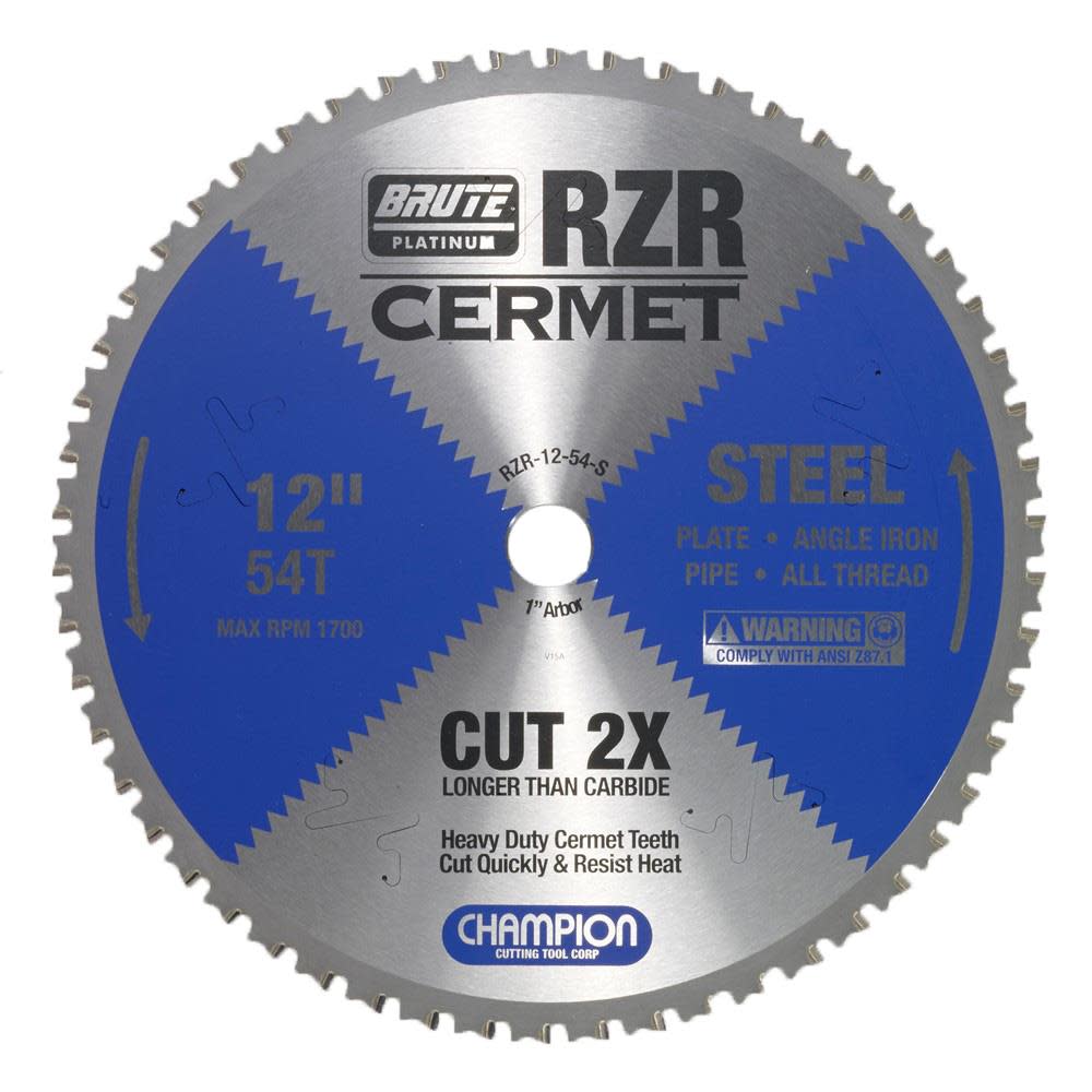 

Champion Cutting Tool Cermet Tipped Circular Saw Blade 12" (Steel Cutting)