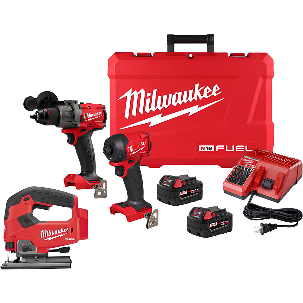 Milwaukee M18 Fuel 2-Tool Combo Kit and Top Handle Jig Saw 3799-22