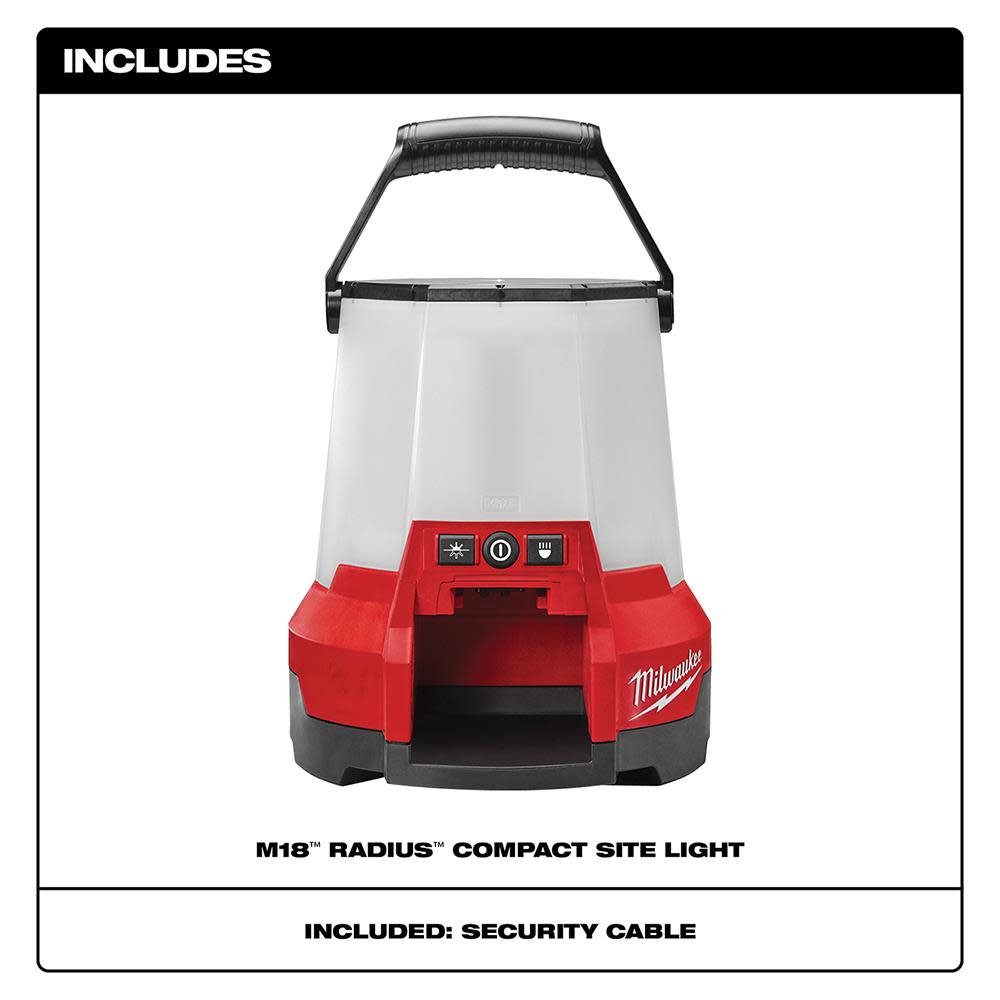 Milwaukee M18 RADIUS LED Compact Site Light Bare Tool 2145 20 Acme Tools