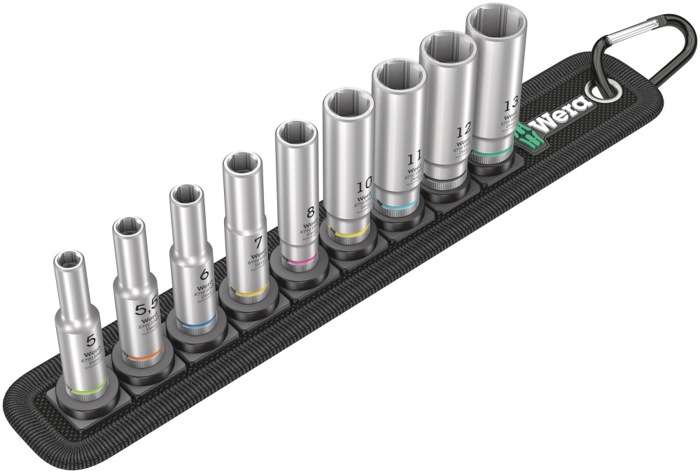 

Wera Tools 9pc 1/4" Drive Belt A Deep 1 Socket Set