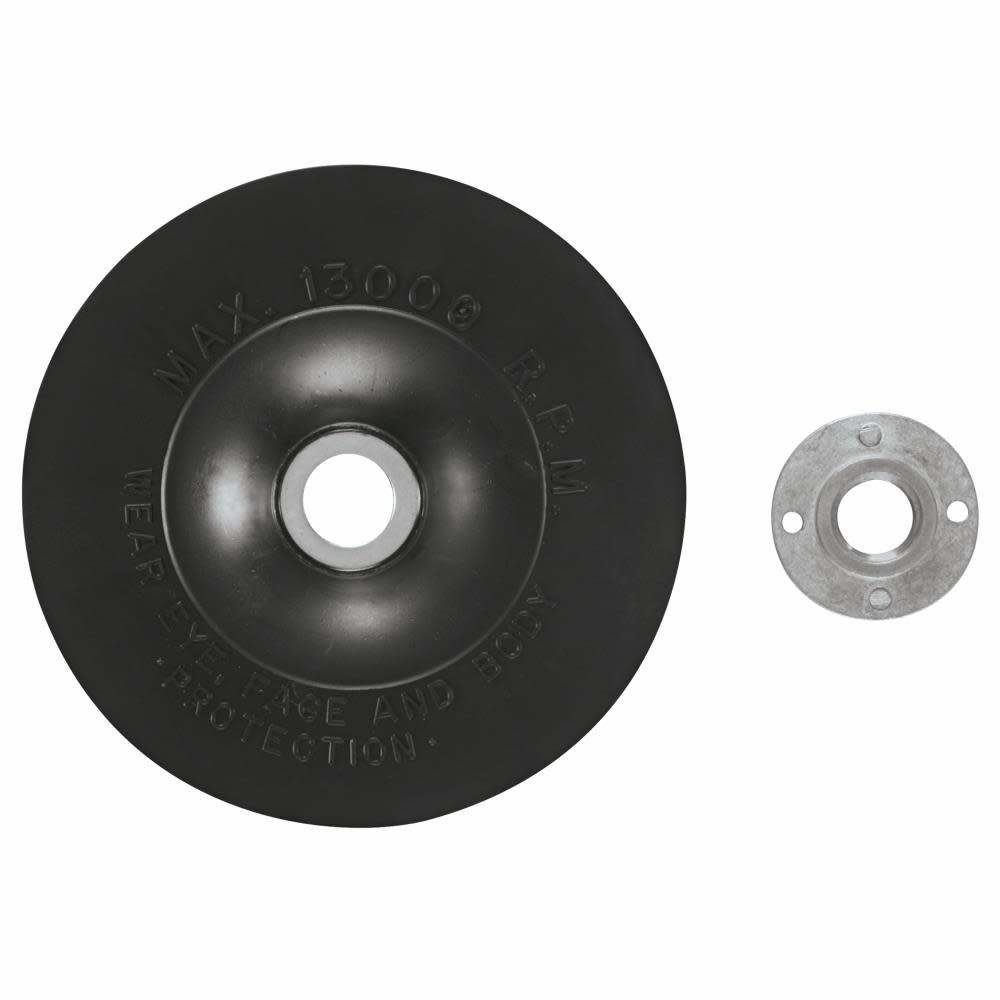 

Bosch 5 In. Angle Grinder Accessory Rubber Backing Pad with Lock Nut