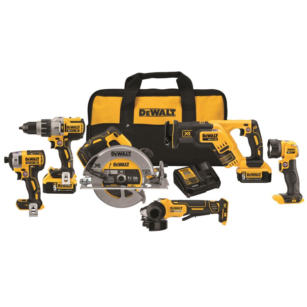 

DEWALT 20 V MAX XR Li-ion 6 Tool Combo Kit