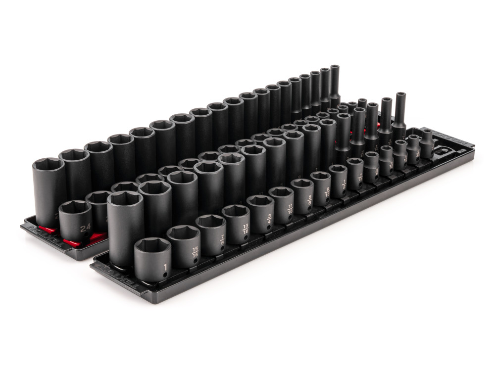 Tekton 3/8 Inch 6 Point. Impact Socket Set, 68 Pieces (1/4-1