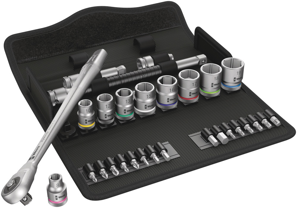 

Wera Tools 29pc 3/8" Drive 8100 SB 7 Zyklop Metal Ratchet Set