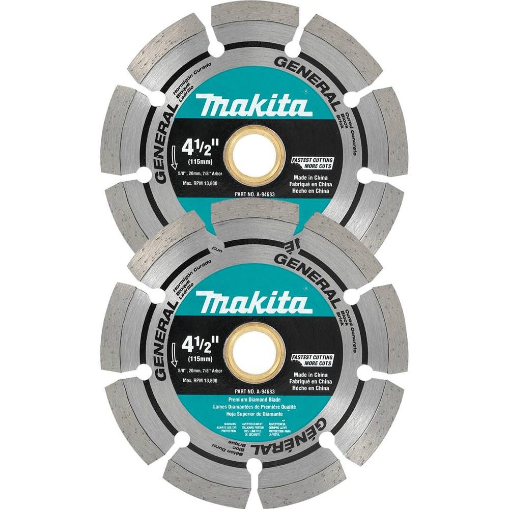 

Makita 4-1/2 in. Segmented Rim General Purpose Diamond Blade (2-pack)