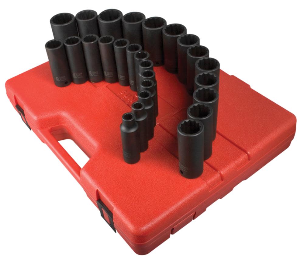

Sunex 26 pc. 1/2 In. Drive 12 Pt. Metric Deep Impact Socket Set