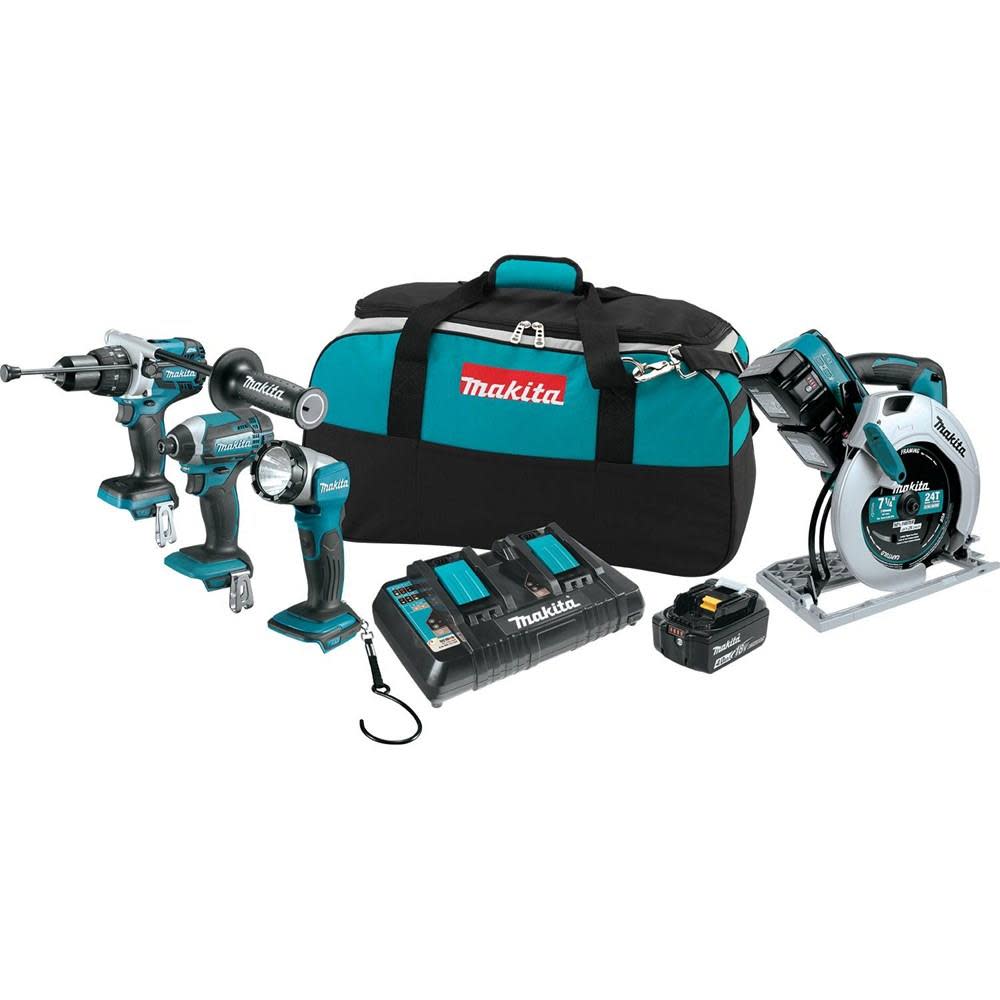 

Makita 18 Volt X2 LXT Lithium-Ion Cordless 4-Piece Combo Kit