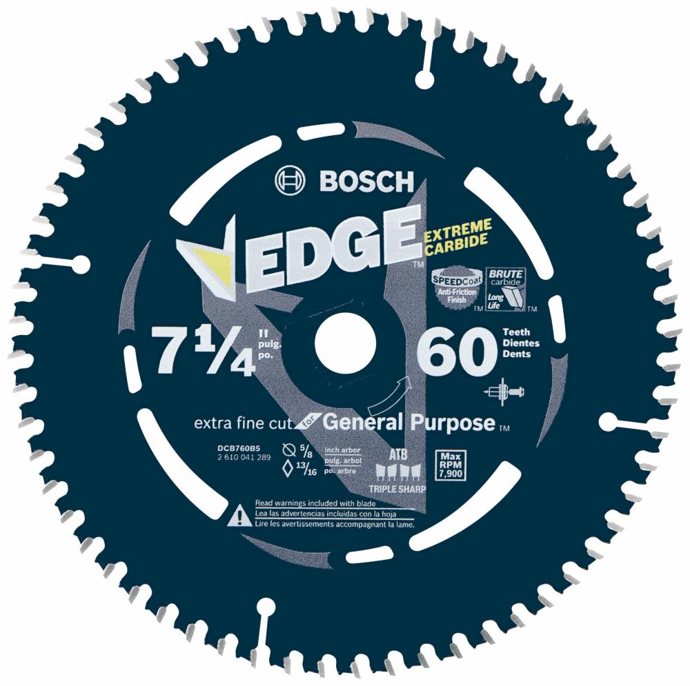

Bosch 7-1/4 In. 60 Tooth Construction Portable Saw Blade Ultra-Fine Finish