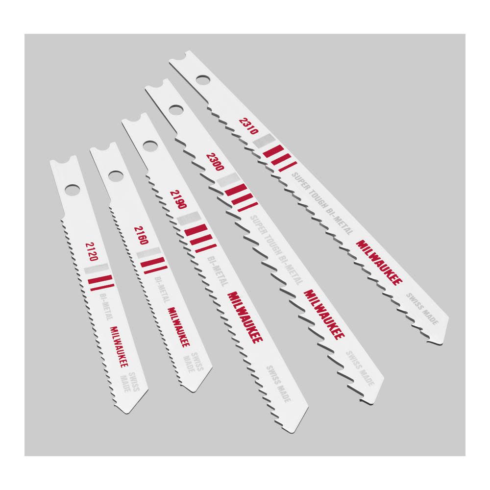 

Milwaukee 5 Pc. U-Shank Jig Saw Blade Assortment