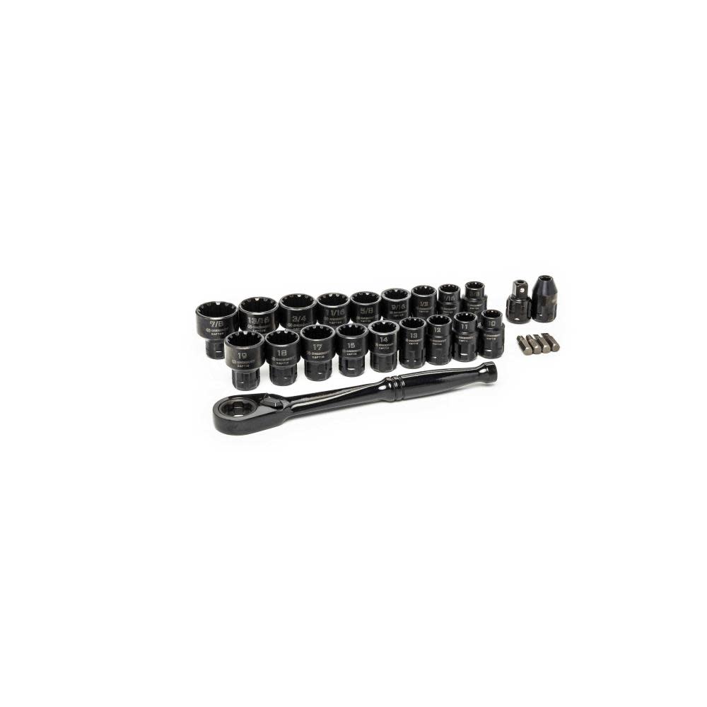 

Crescent 25 Pc 3/8" Drive Pass-Thru X6 Standard Spline Mechanics Tool Set