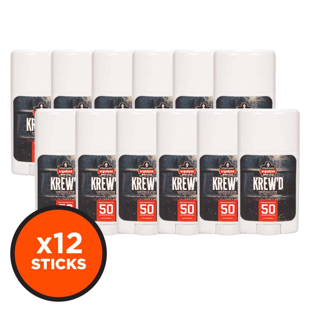 

Ergodyne SPF 50 Sunscreen Stick 1.5oz 12pk