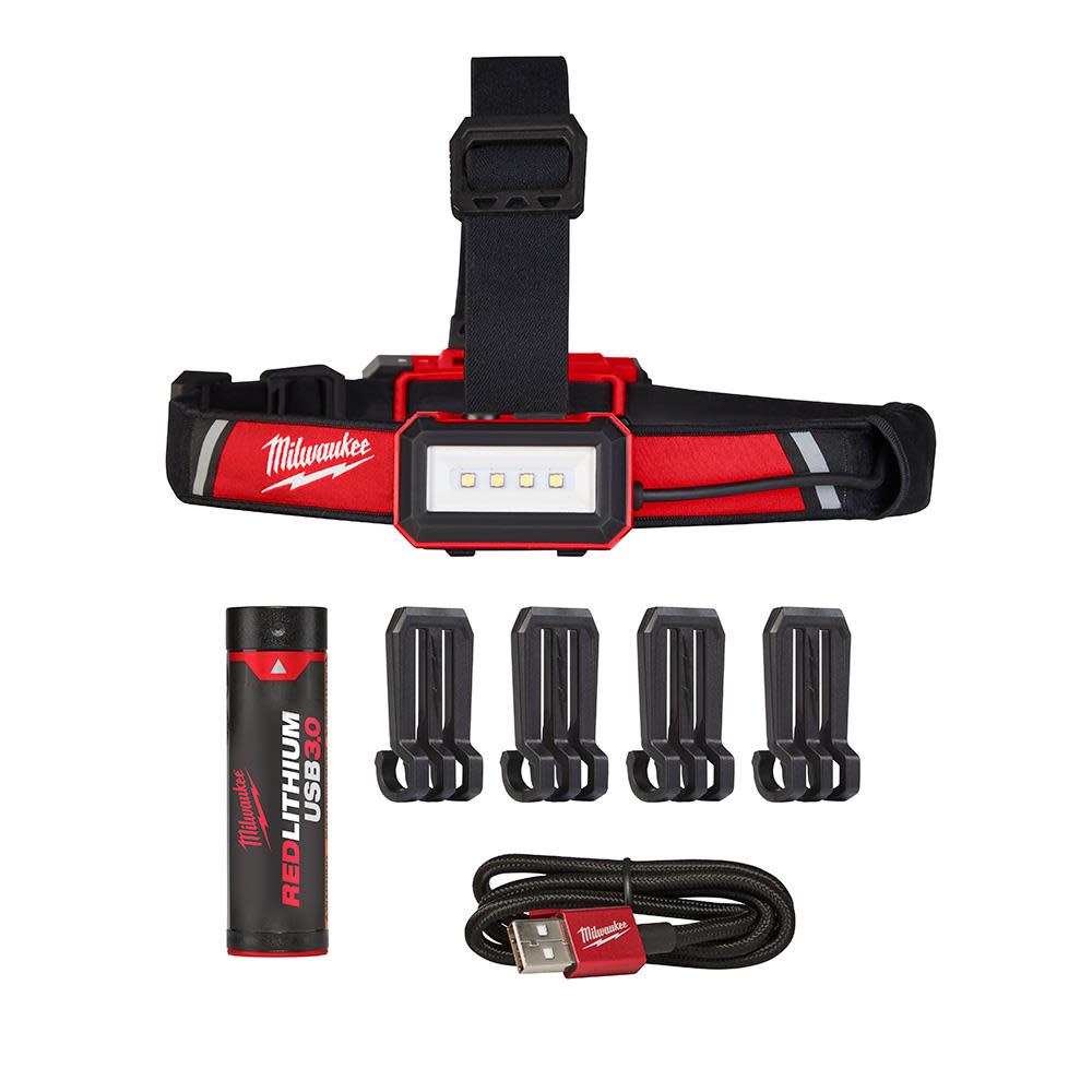

Milwaukee Headlamp USB Rechargeable Low-Profile