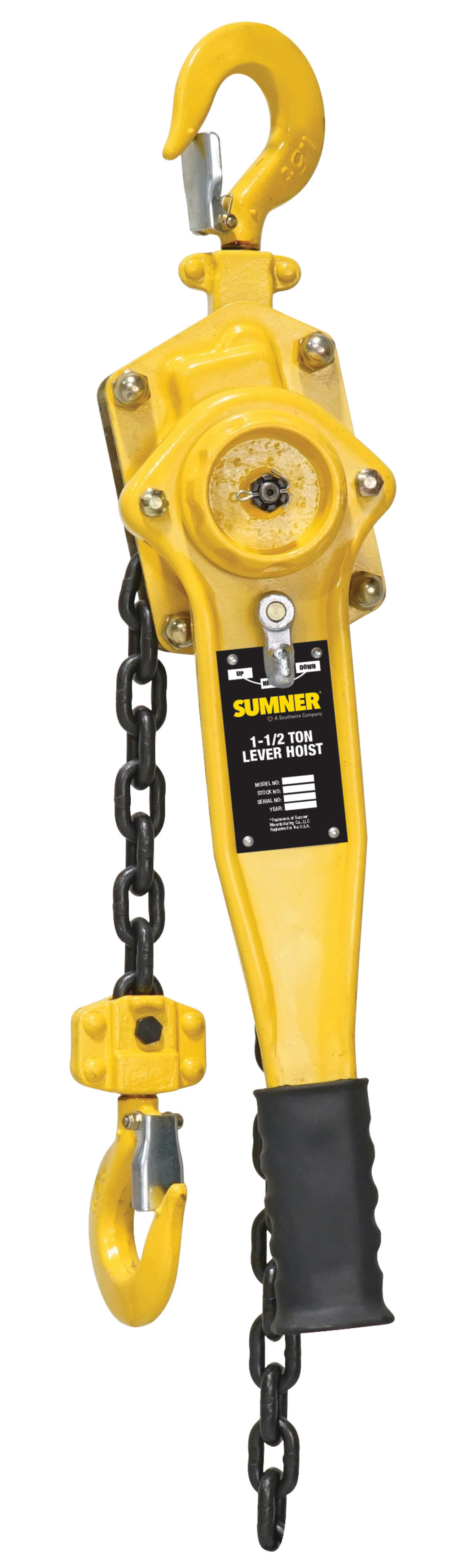 

Sumner Lever Hoist 1 1/2 Ton with 10' Chain Fall
