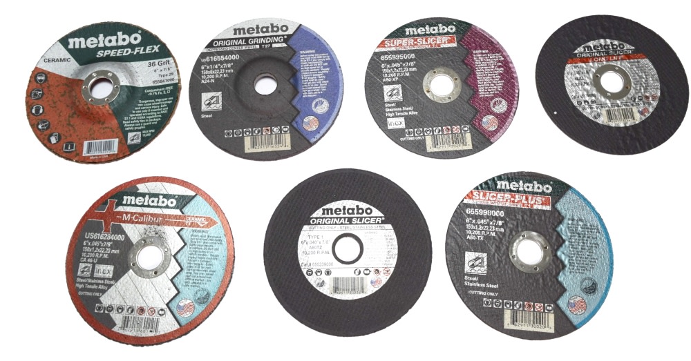 Metabo 6in Abrasive Grinder Discs Demo 7pk US729 Acme Tools