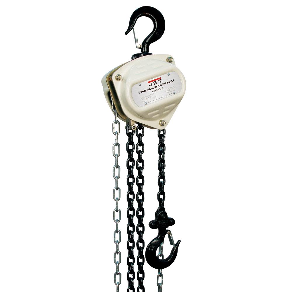 

JET S90-100-20 1-Ton Hand Chain Hoist with 20 Ft. Lift