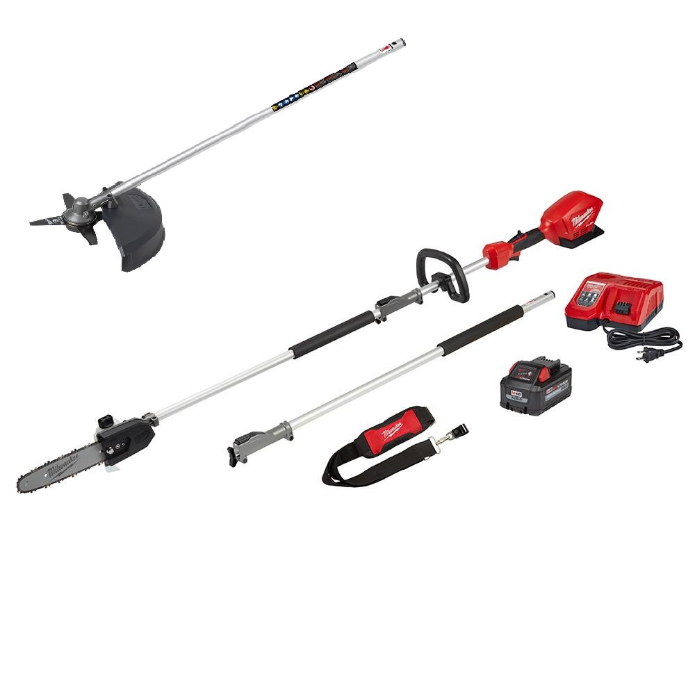 

Milwaukee M18 FUEL QUIK-LOK 10" Pole Saw Kit & Brush Cutter Attachment Bundle